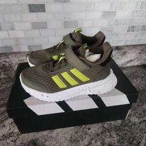 Adidas Kids' Green and Yellow Sneakers